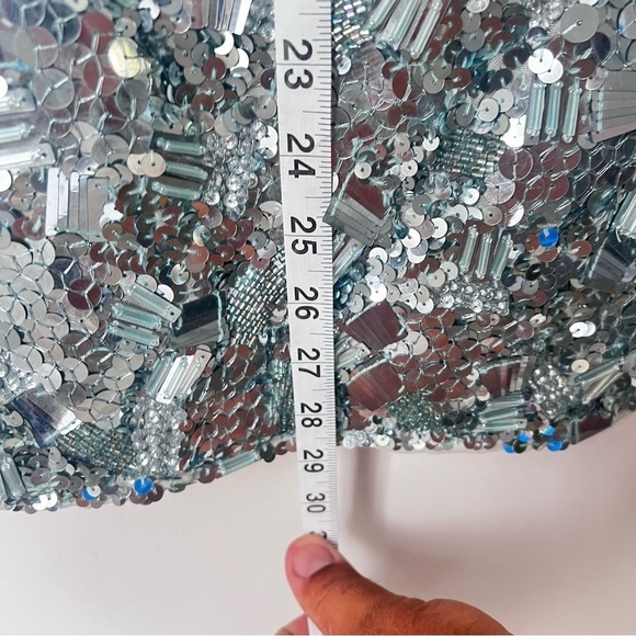 Alice and Olivia Addie Sequin-Embellished Bodycon Mini Dress Size 4 Homecoming◼️ - Picture 14 of 14